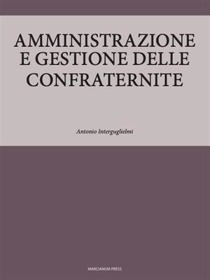 cover image of Amministrazione e gestione delle confraternite